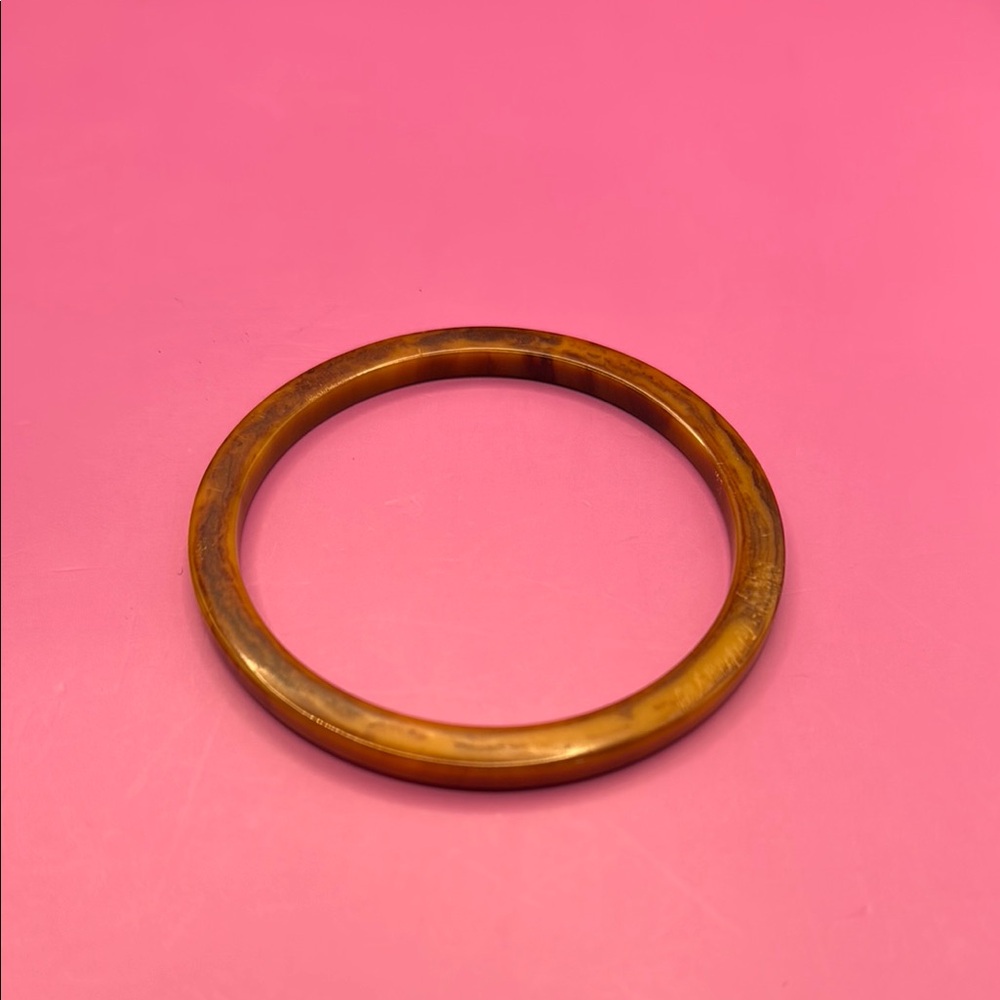 Source Unknown Brown Minimalist Bangle